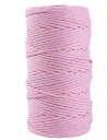 Alantis 手芸紐 マクラメロープ ピンク 手作りコットン糸 編み糸 天然コード コットンひも インテリア 壁飾り 鉢植え装飾 アクセサリーDIY装飾 頑丈 Beige(4mm x300m)1個セット