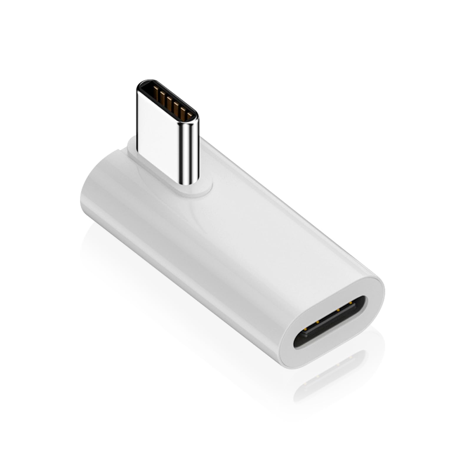 Duttek 40Gbps USB Type-C変換アダプタ、PD140W L型USB Type-C 変換アダプタ, L字型USB タイプ Cオスメスコネクタ変換アダプター、高速充電対応、8k@60hz解像度、Thunderbolt 3対応、ノートパソコン、コンピュータ、タブレット、携帯電話用