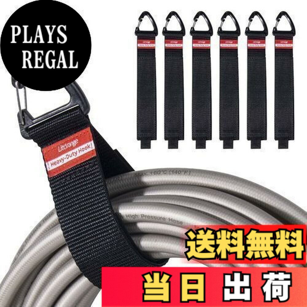 【送料無料】Litorange 延長コード収納 ストラップ 結束バンド マジックテープ ホース ケーブル 収納 壁掛け用の三角形のバックル付き