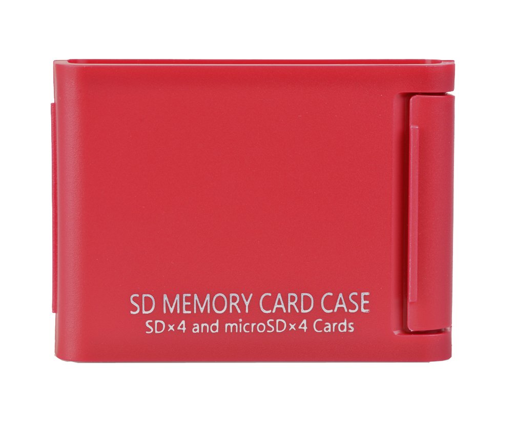 Kenko SDカードケースAS SD4 RE SD/microSD各4枚収納可能 レッド 704394