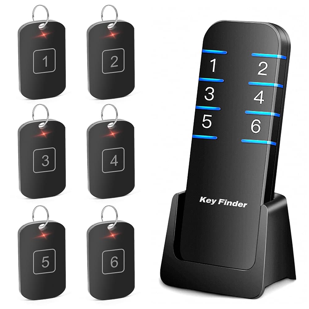 6in1キーファインダー 鍵 紛失防止 キーホルダーEvershop Key finder 探し物発見器 忘れ物探知機 落し物防止 取扱説明書付き (キーファインダー) キー 探す アラーム なくしもの発見器 の置き忘れ 鍵 タグ 紛失防止 鍵探しキーホルダー 音の出るキーホルダー 鍵 なくさな