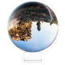 Navaris ガラス球 写真 ガラス製ボール - フォトボール スタンド付き - K9 クリスタルボール 透明 撮影 水晶球- 直径130mm