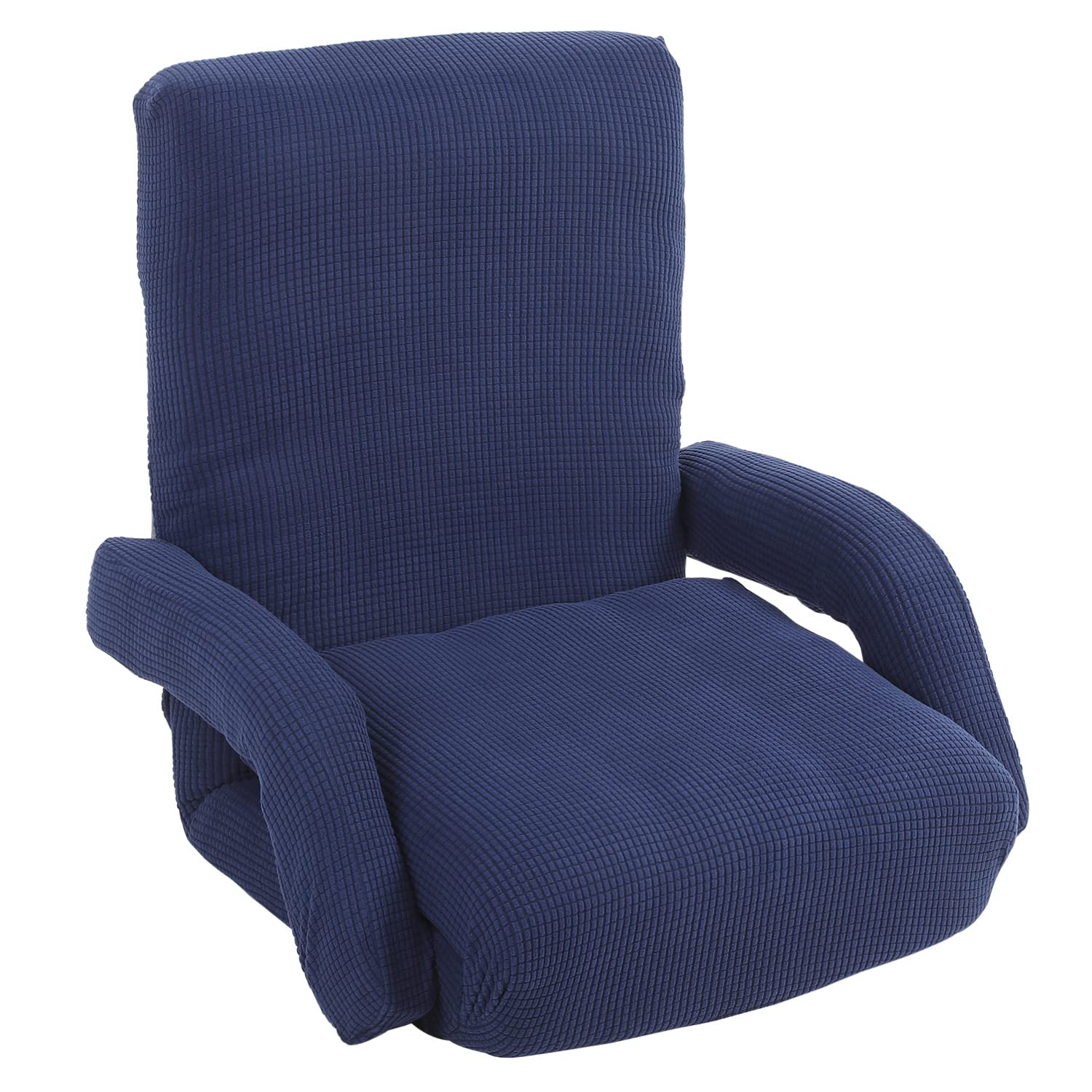 KYODA 座椅子カバー 3WAY座椅子カバー 洗える 1人掛け 伸縮性 座椅子8803通用 ブルー