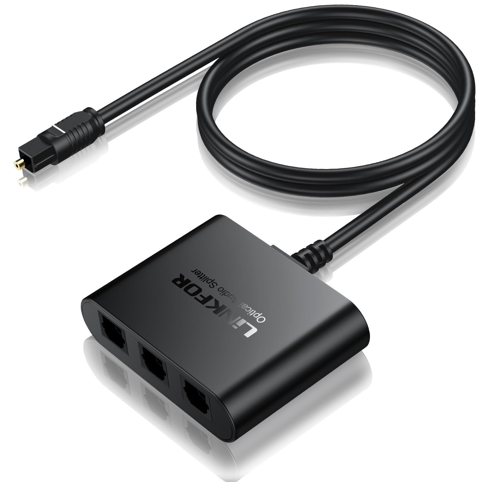 LiNKFOR SPDIF/TosLink 光デジタル 分配器 1入力3出力 LPCM2.0 DTS Dolby-AC3に対応 PS3/ STB/Xbox VHS..