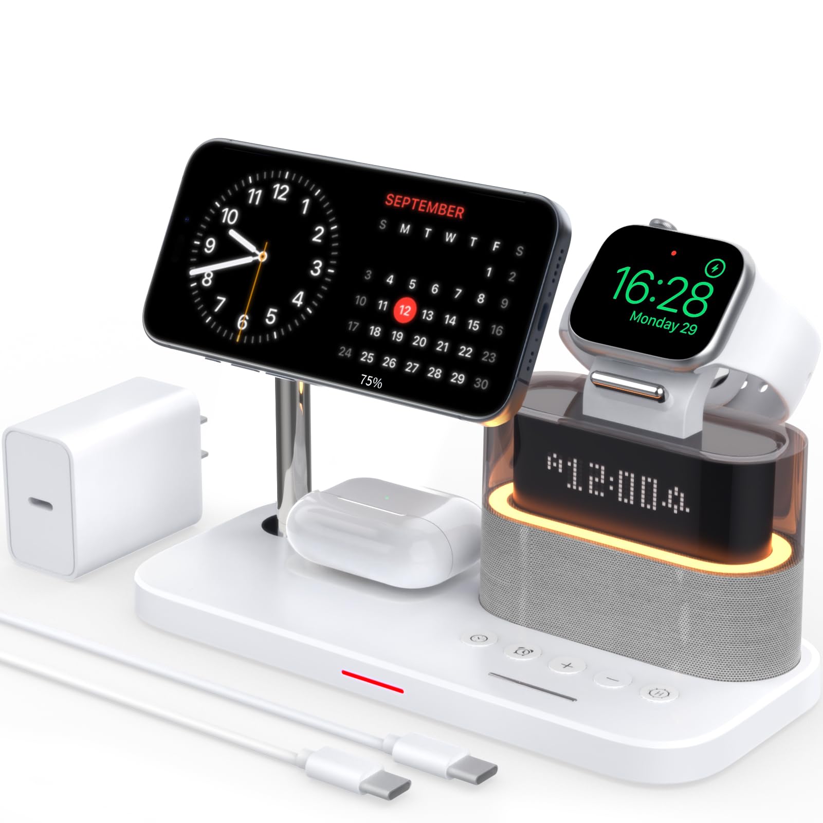 GLILAVOX 5in1 CX[d }Olbg 15w vt Compatible with iPhone 15/14/13/12/Pro/Pro Max/apple watch ultra 2/SE/9/8/airpods Pro2/3 }OZ[t[d u[d C[d PD20WA_v^[tizCgj