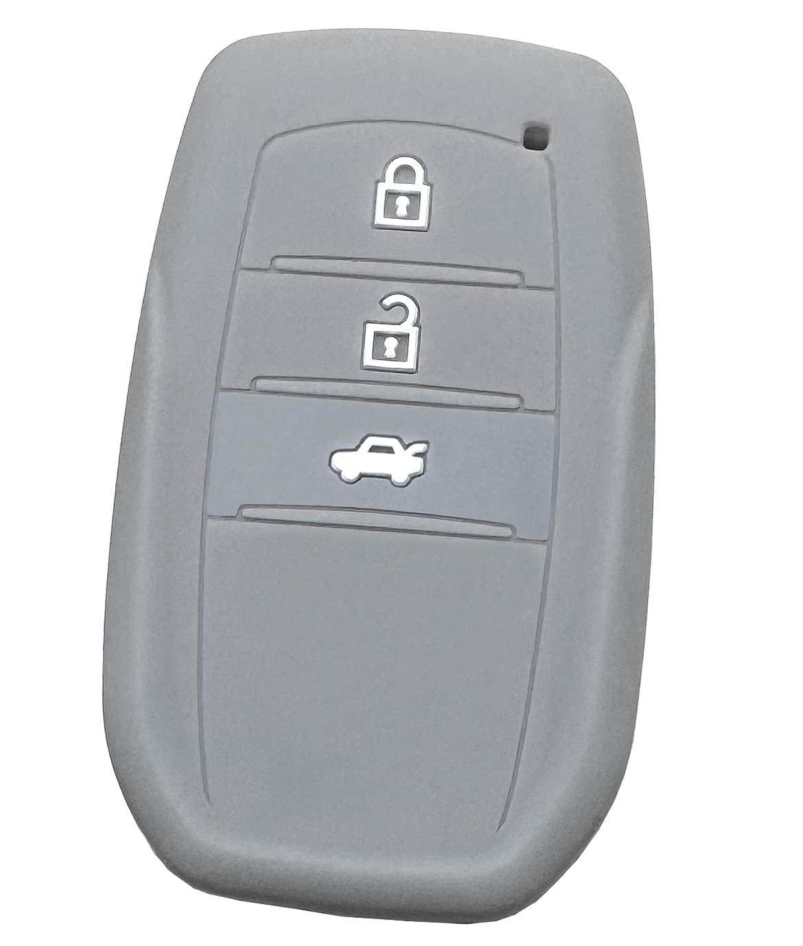 【IKT】トヨタ車用 スマートキー用シリコンカバー 3ボタン グレー/新型クラウン（2022～） / カローラ（2022～） / など 専用設計でピッタリサイズ 傷防止 さらさらシリコン TOYOTA車用（TS-031GY）