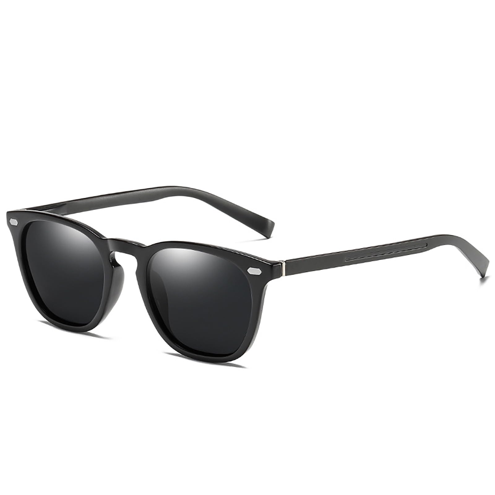 [MAIVARDAY] サングラス メンズ スポーツ レディース 偏光 運転用 ウェリントン型 タイプ 超弾性 TR90素材 超軽量 UV400 カット おしゃれ ファッション sunglasses for men 黒