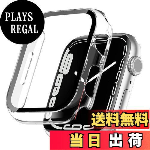 【送料無料】【2024改良ケース】TEMEDO for アップルウォッチ カバー 44mm 対応 Apple Watch se 第二世代/se/6/5/4 カバー アップルウォッチse 第二世代/se/6/5/4 カバー PC素材 Apple Watch カバー ガラスフィルム 全面保護 二重構造(44mm，クリア)