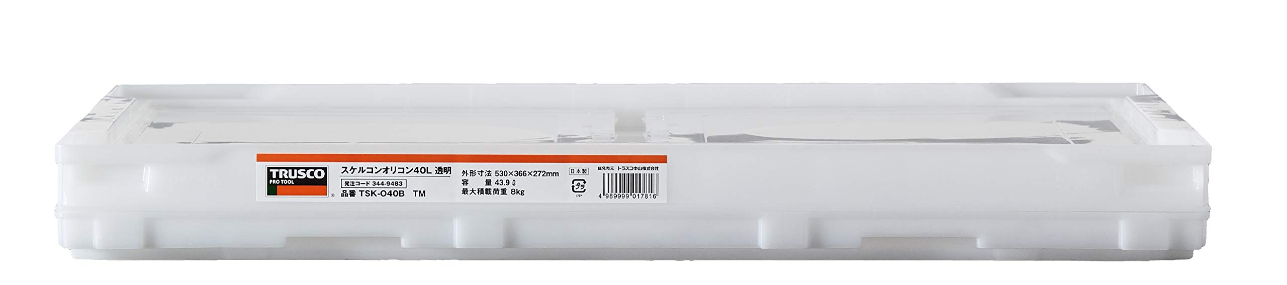 ������̵����TRUSCO(�ȥ饹��) �����ޤꤿ���ߥ���ƥʥ����� 40L Ʃ�� TSK-O40B-TM ��Ǽ������ ��Ǽ�ܥå���