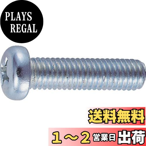 トラスコ中山(TRUSCO) ナベ頭小ねじ ユニクロ 全ネジ B010320 M3×20 240本入 x 10パック x 【ケース販売】
