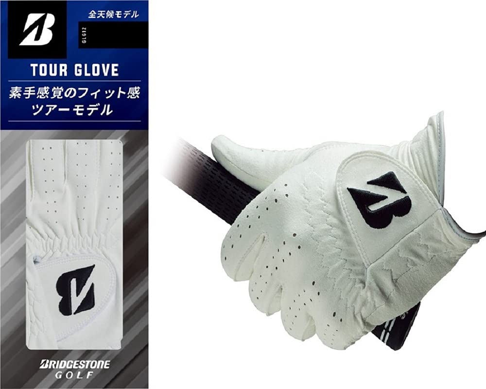 BRIDGESTONE(ブリヂストン) ゴルフグローブ TOUR GLOVE GLG12 ショートスペック メンズ ブラック 21cm