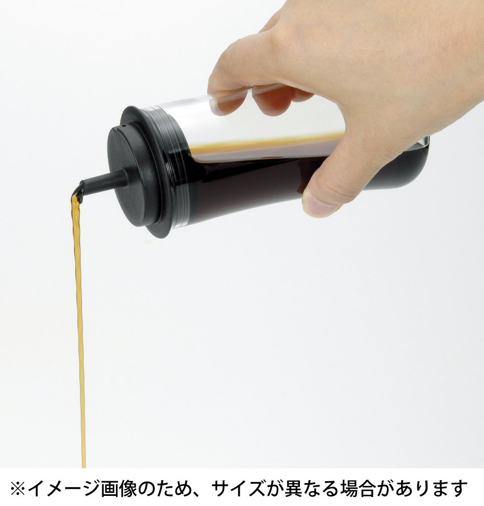 【送料無料】iwaki(イワキ) AGCテクノグラス 耐熱ガラス 液だれしにくい?油差し 醤油用 120ml もれにくい フタ付き調味料入れ KT5031-BK