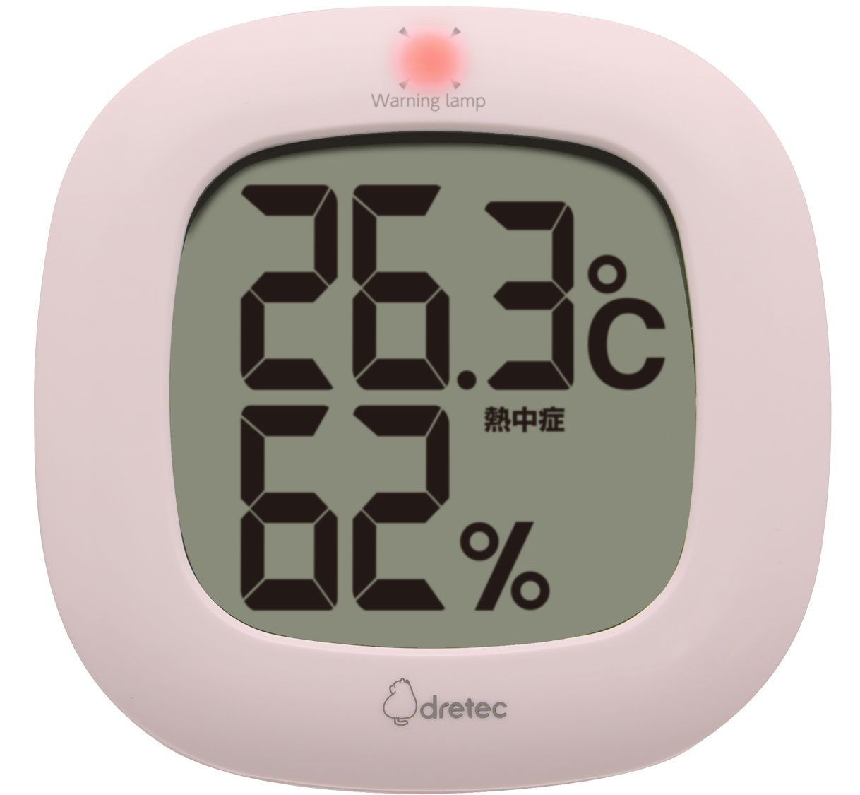 dretec(ドリテック) デジタル温湿度計 温度計 湿度計 デジタル コンパクト シンプル おしゃれ インテリア 大画面 卓上 壁掛け リビング 室内 赤ちゃん O-295PK(ピンク)