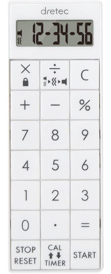 dretec(ドリテック) 電卓タイマー 点滴 計算機 バイブレーション 看護師 マグネット ナース 磁石 ホワイト