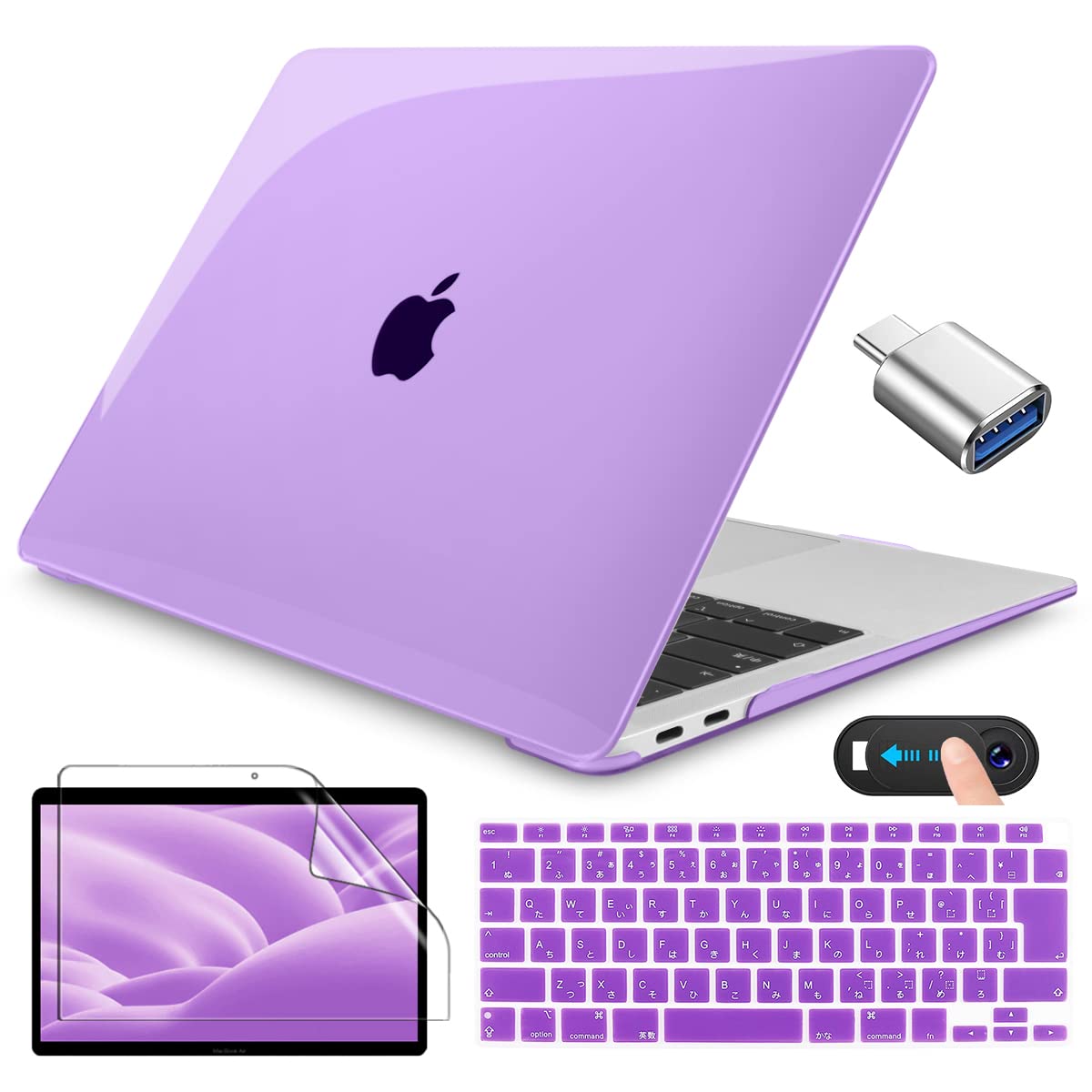 CISSOOK 2020 2021ǯ ɿ MacBook Air 13  ѡץ A2179 A2337 M1 С    13 륫С ܸ JIS ܡɥС mac book air 13 screen protector + webca...