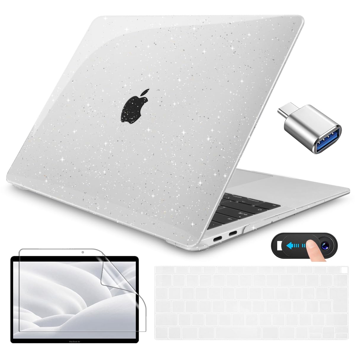CISSOOK MacBook Air 13   Ʃ 饭  ꥢ С A2337 M1 A2179 ǥб 2020 2021ǯ ɿ Bling Star 륫С   Ѿ׷  ܸ JIS ܡɥС  ݸե ...