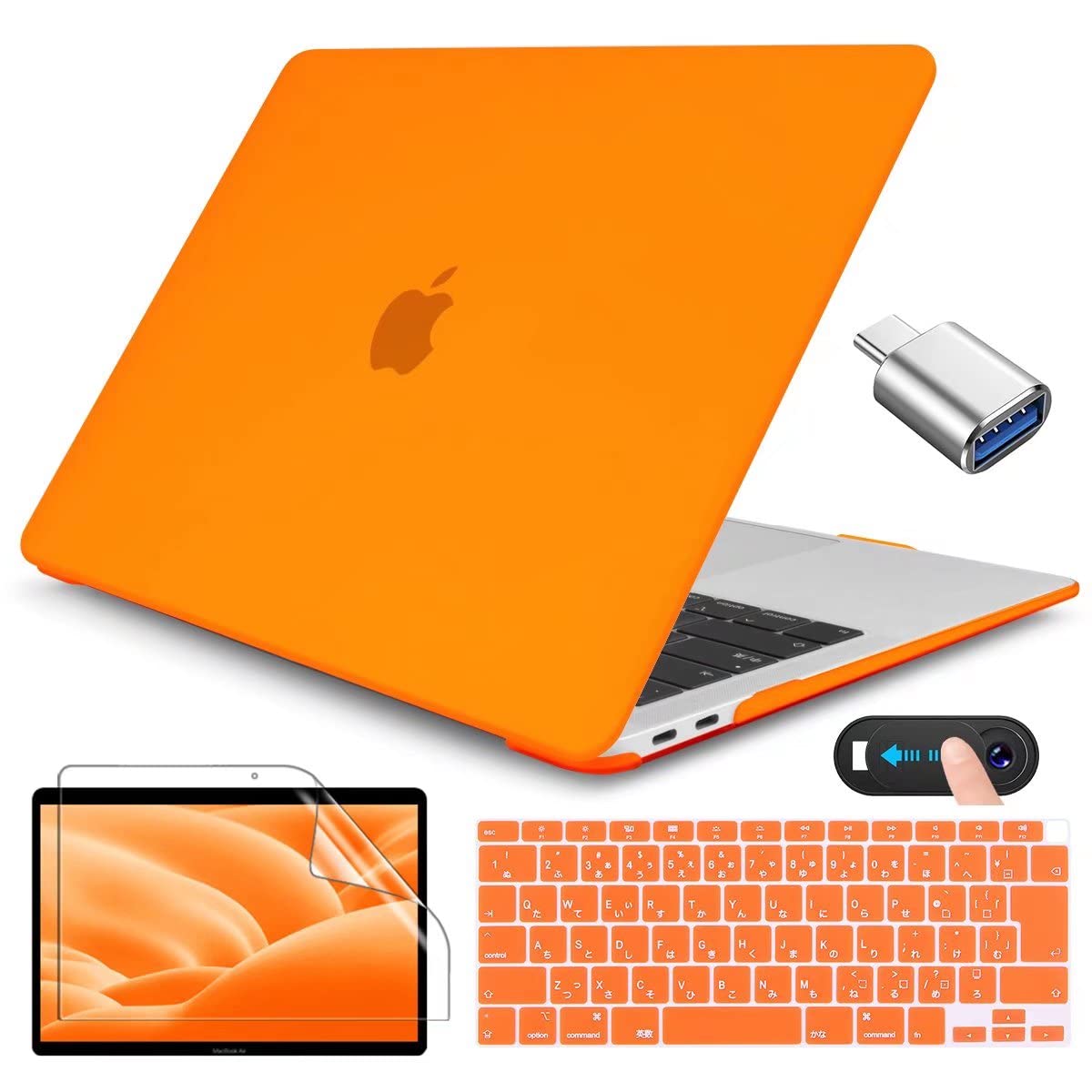 CISSOOK MacBook Air 13  2020   ޤä֤ä С A2337 A2179 ǥ б 2021 mac book air m1 С  ܸJIS󥭡ܡ Type-C to USB Ѵץ ݸե ֥...