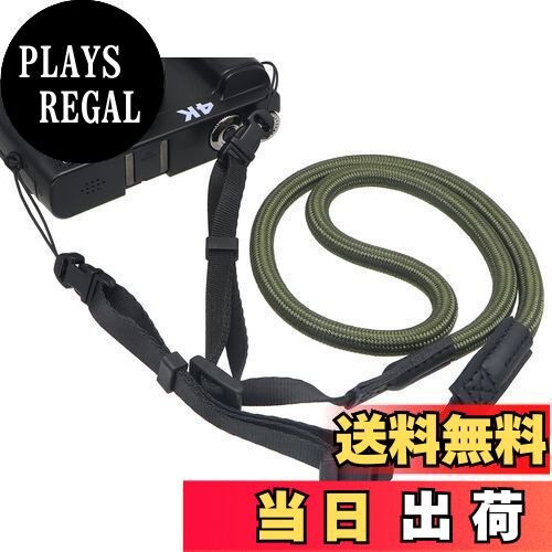 【送料無料】[INPON] カメラストラップ ネックストラップ 長さ調整可能 クライミングロープ製 ミラーレ..