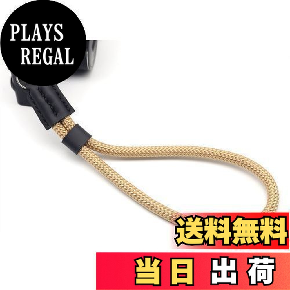 【送料無料】INPON ハンドストラップ 金属リング/リングカバー付き 一眼レフ/ミラーレス/コンパクトカメラ用 ベージュ 線径8mm