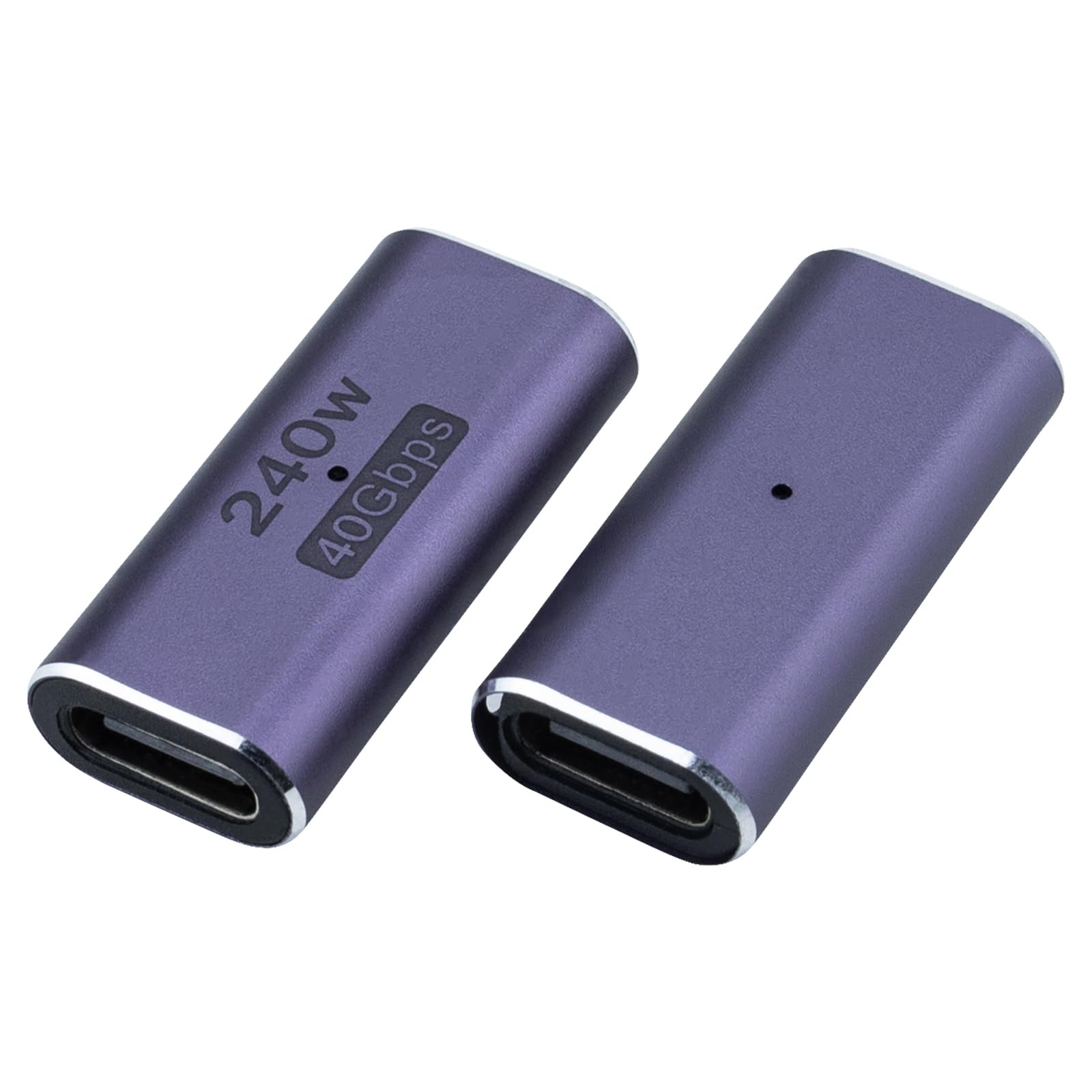 Leehitech 240W USB4.0 変換アダプター 40Gbps高速転送 USB Type C メス to メス 8K@60Hz映像出力 アダプター。Thunderbolt 4/3、iPad Pro、MacBook Air/Pro、Samsung、Nintendo Switch、DELL XPS 17、HUAWEI BookなどのType Cデバイスに互換性（2個セット）