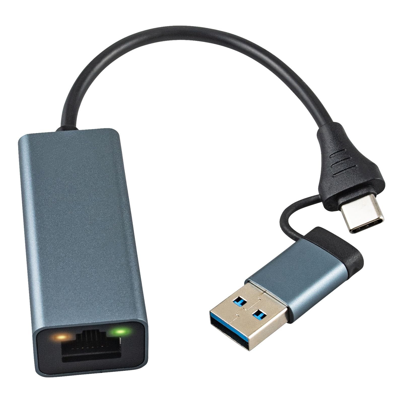 商品情報商品の説明説明 製品仕様 出力ポート：USB-A オス +USB C オス 入力ポート：LANポート 材質：アルミニウム合金 サイズ：5.9*2.3*1.6cm 重さ：約30グラム 動作時温度：0°~65°C LANポート: 最大通信速度100Mbps 主な対応機種： Nintendo Switch: Nintendo Switch/Nintendo Switch(有機ELモデル) 非対応機種：Wii、 Wii Ui、 Wii Mini ノートPC：MacBook (2015 / 2016 / 2017 / 2018/2019/2020/2021/2022/2023 ) MacBook Pro (2015 / 2016 / 2017 / 2018 / 2019 / 2020/2021/2022/2023) MacBook Air (2018 / 2019 / 2020/2021/2022/2023) 対応携帯電話機種: iPhone15シリーズ，HUAWEI,SamSung，USB Type Cインターフェイスタイプを備えたその他の携帯電話 i対応システム： iWindows (11/10/8) iMac (OS X 10.6以降) iLinux (2.6.14以降) iイーサネットがうまく接続できない場合の対処法 iお使いの端末機器のOSをアップデートしてください 高速イーサネット接続 iUSBLANアダプター は最大100Mbpsまでの高速回線速度になり、安定また超高速のインターネット通信が可能です。市場に 10Mbpsのみ までのLANアダプタと比べ、ネット接続は遅くなれないようになります主な仕様 ?【あなたの理想的な選択】USB lan ネットワークアダプターには USB Type C+USB3.0コネクタが含まれており、より多くのインターフェイス タイプのデバイスを接続できます。RJ45の変換アダプタを通してスマホ/タブレット/ラップトップをルーターと接続し、イーサネットと有線で繋がります。Wi-Fiより速くそして安定のスピードでデータを転送し、在宅勤務 ウェブ会議 海外旅行 出張 バッファリングせずにインターネットサーフィンをしたり、遅滞なく映画を見たり、フリーズせずにゲームをプレイしたりするという楽しみを喜べます。br?【フルスピードでサーフィン】最大100Mbpsの安定した接続速度を実現します。 10Mbps/1Mbpsネットワークとの下位互換性があります。 当社の RJ45 Type-C/USB3.0 to LAN イーサネット ネットワーク アダプターは、中断することなく最大速度で大量のダウンロードをサポートします。br?【シンプルな扱い&プラグ＆プレイ】iPhone/iPad/iMac/Macbookデバイス→RJ45変換アダプタ→RJ45ケーブル→ルーター。手順：スマホのWi-fiとモバイルデータ通信をOFFにする。スマホの設定をタップ→Ethernet(イーサネット)をタップ→USB10/100M LANをタップ→ルーターからのIPを受け入れた後、インターネットとの通信が始まります。br?【インジケーターライトプロンプト】USB LAN アダプターはオレンジ点滅とグリーン点灯のLEDランプが付いており、USB-C/USB3.0 to LAN有線アダプターの接続情報を一目で確認できます。ポートにぴったり繋いで、信号の転送が保障されて、現在ウェブ会議や在宅勤務、映像、生放送、番組、ゲームなど幅広い場合でもインターネットを快適に使えています。br?【幅広い互換性】USB C&USB3.0ポートが搭載の機種に対応します。iPhone 15 シリーズ、MacBook Air、MacBook Pro、iMac、iMac Pro、iPad Pro、XPS 、Spectre、ASUS ROG GL/G5、Legion Y720、Thinkpad P 50/70、Acer Aspire、V15/V17 Nitro、Galaxy S21/S20、Mate 30 Pro/Mate 10 Pro/P40 Pro/P10 Plus及びSwitch等に対応可能ですおよび他の多くUSB-C ラップトップ、タブレット、スマートフォンと互換性があります。