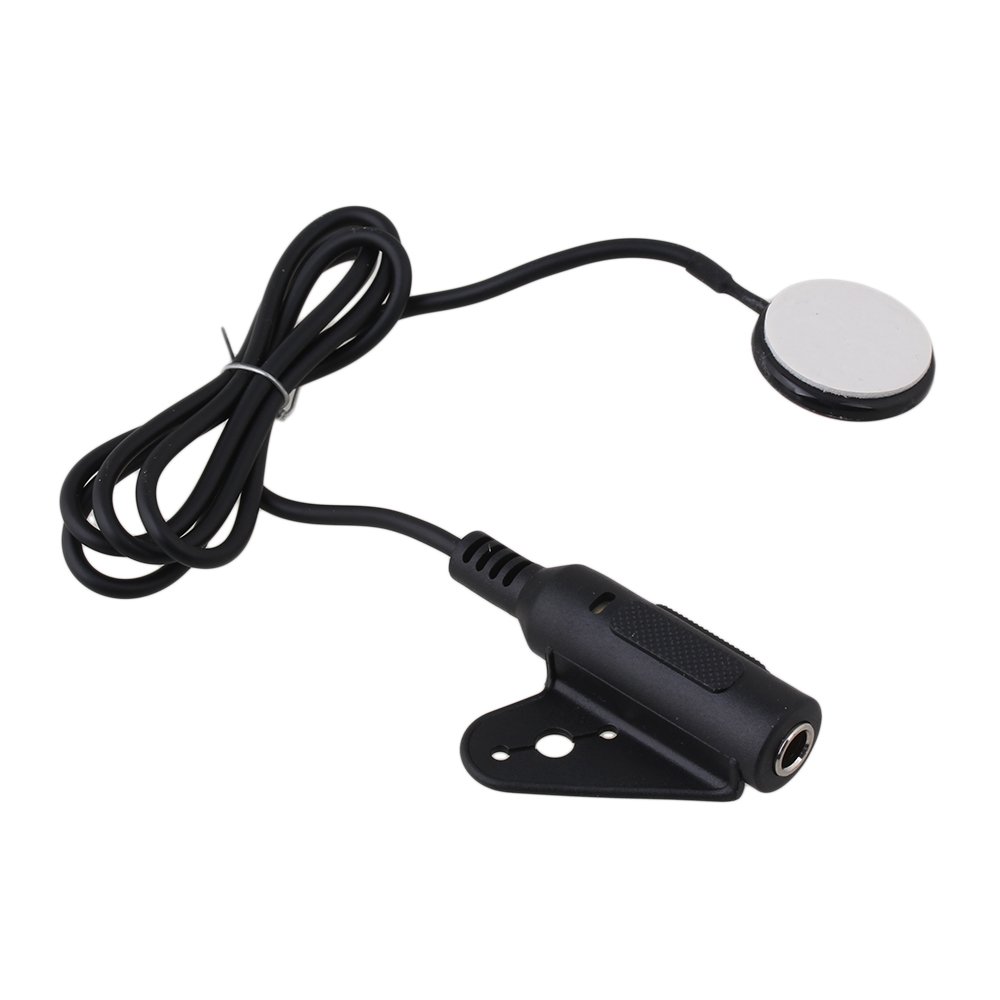 【送料無料】Yibuy ブラック マンドリンピエゾコンタクトマイクピックアップ バンジョーバイオリンウクレレビオラ 自己接着