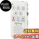 オーム電機 AudioComm かんたんICレコーダー ボイスレコーダー 音声録音 再生会議 メモ録 ミニ 軽量 コンパクト 長時間録音 ICR-50N 03-1400 OHM ホワイト