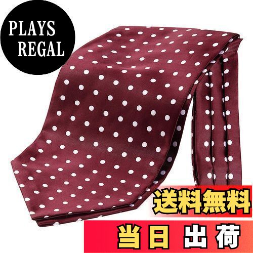 【送料無料】[HISDERN] アスコットタイ メンズ シルク 赤 ワインレッド ネッカチーフ フォーマル スカ..