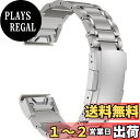 MaKTech チタンバンド、26mm 5 ピース リンク メタル ブレスレット、タートル バックル付き、Garmin Fenix 7X/6X Pro/5X/5X Plus/3/3HR スマートウォッチ用 (シルバー)(2)