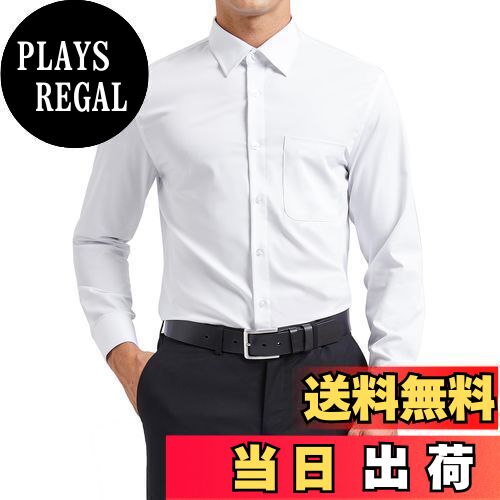 【送料無料】[Enlision] 白 ワイシャツ 長袖 メンズ yシャツ ビジネス ノーアイロン 形態安定 フォマール 大きいサイズ 無地 ホワイトワイシャツ 冠婚葬祭 首回り37cm