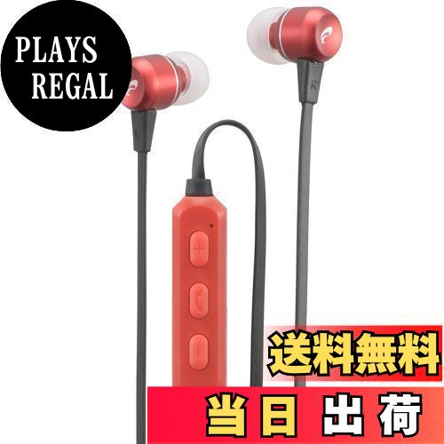 【送料無料】オーム電機AudioComm ワイヤレスイヤホン イヤホンマイク スマホ通話 ヘッドセット ステレオイヤホン ネックイヤホン カナル型 Bluetooth5.3 ワイヤレスステレオインナーホン レッド HP-W173N-R 03-2498 OHM