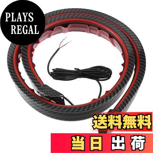 【送料無料】A ABSOPRO ユニバーサルカースポイラー レッドLEDライト付き 1.2 m/1.2 m カートランクス..