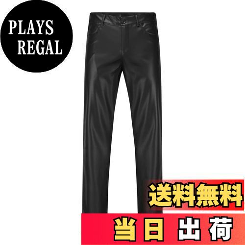 [AOWOFS] レザーパンツ メンズ ロングパンツ PUレギンス 革パンツ レザー 厚手 バイクパンツ ボトムズ スキニー 無地 オートバイパンツ PU 男性用 弾力 ズボン フィックレザー