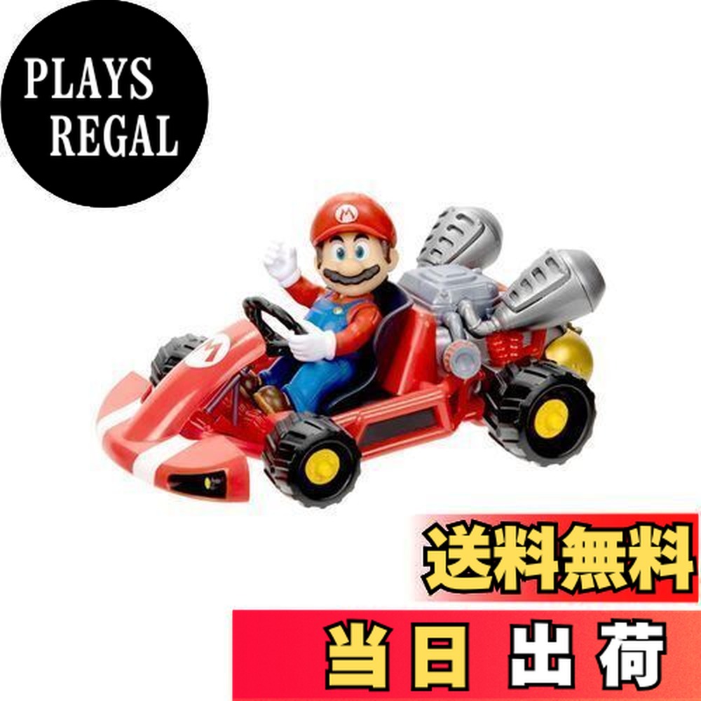 【送料無料】三英貿易(Sanei Boeki) ザ・スーパーマリオブラザーズ・ムービー プルバックカート マリオ W8.5×D12.5×H6.2cm 雑貨 TSM-16