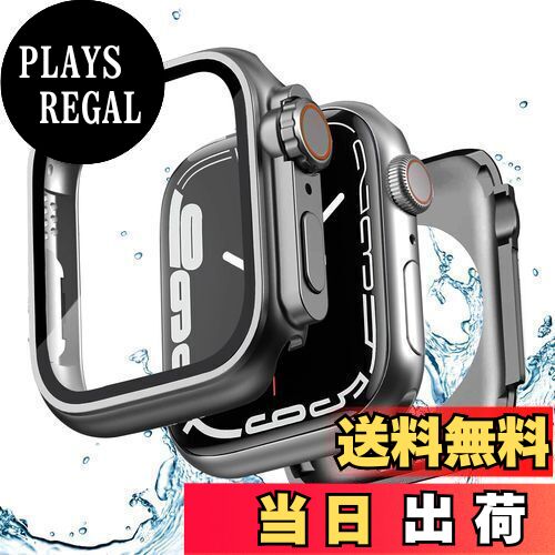 【送料無料】[ILYAML] 【2023冬強化版】 for Apple Watch ケース 41mm 40mm 対応 と互換性があり 数秒で Ultra シリーズの外観に変換できます 360度全面防水 バンド 水泳・スポーツ専用 ガラスフィルム 一体型 apple watch 用 カバー 360フルボディ防水 アップルウォッチ ケ