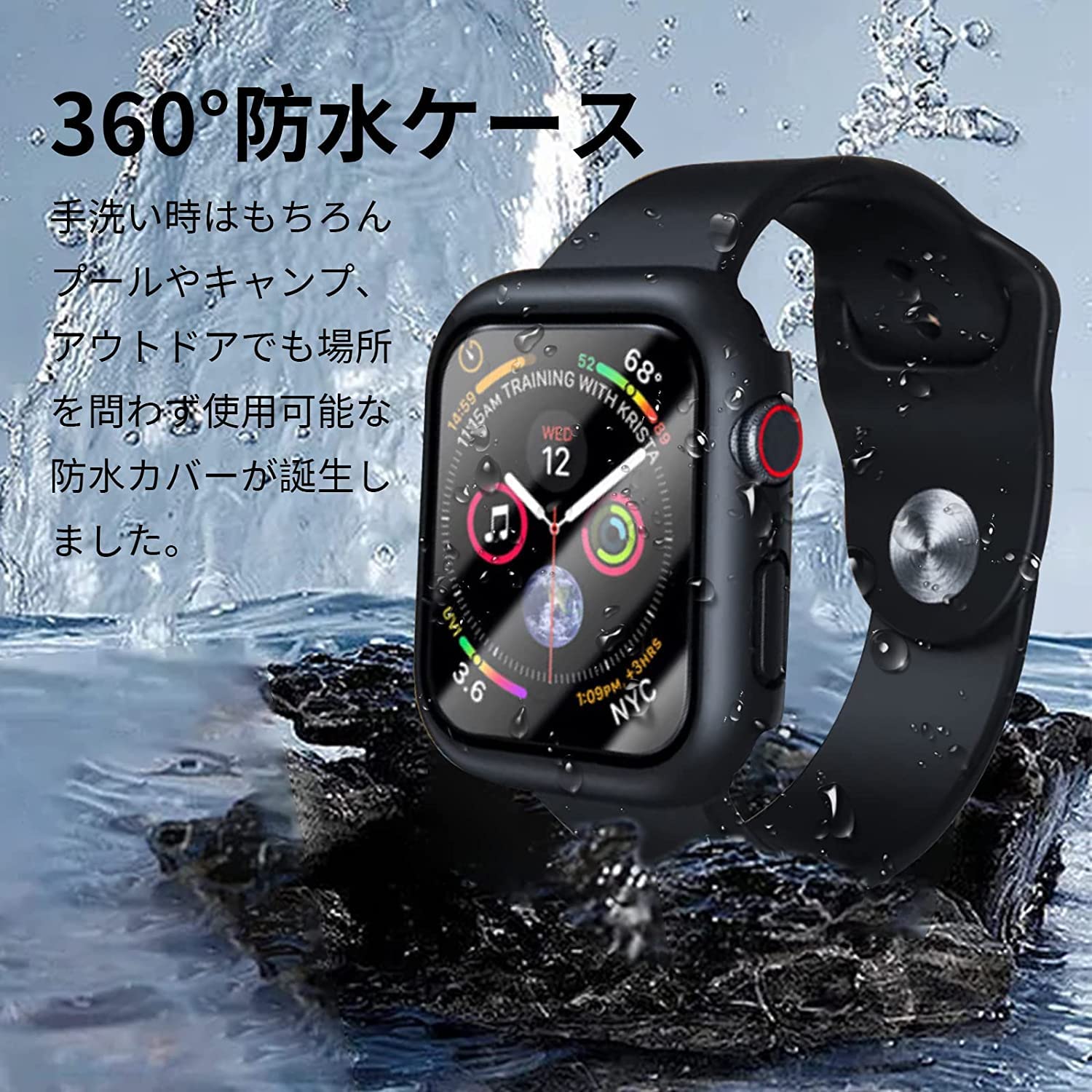 【送料無料】[ILYAML] 【2023冬強化版】 for Apple Watch ケース 41mm 40mm 対応 と互換性があり 数秒で Ultra シリーズの外観に変換できます 360度全面防水 バンド 水泳・スポーツ専用 ガラスフィルム 一体型 apple watch 用 カバー 360フルボディ防水 アップルウォッチ ケ