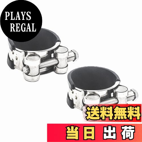 SODOI バイクパーツ 2個 48-51mm マフラーバンド マフラークランプ エキゾースト ホースバンド バイクマフラーガード 304ステンレス クランプ ボルト 汎用 耐熱 固定 シルバー (48-51mm)