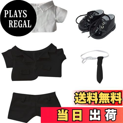 【送料無料】YUYAKESHI 綿人形の服 20CM人形服 着せ替え 白のシャツ ネクタイ スーツ 人形用 ドール 人形の服 セット 制服 ぬいぐるみ ズボン(...