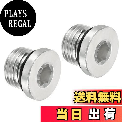 【送料無料】PATIKIL 1/2-20UNF 内部六角頭パイプ継手プラグ 2個 オスネジ 45#鋼 ソケットプラグ シー..