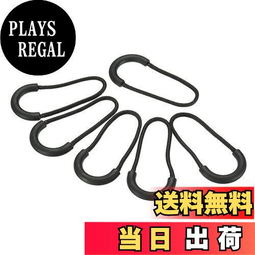 PATIKIL ジッパープル 20個 延長ハンドルコード 指の使用 プラスチック U字型 タブ タグエンデター 荷物 バックパック用 ブラック