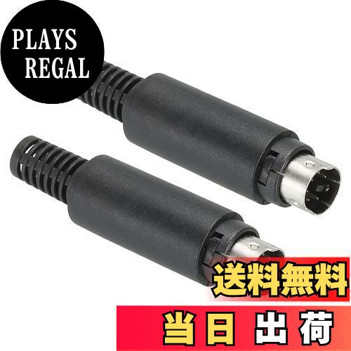 PATIKIL S-ビデオプラグ DIN ミニオスソケット 6ピン 信号伝送 テレビ DVDプレーヤ用 2個入り