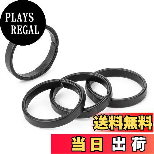 【送料無料】[TIMULTI] チタン キー ホルダー リング 軽量 サイドプッシングデザイン (キーリング ブラックーSS/21mm 4個入)