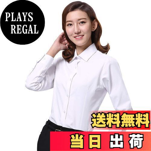 [SIPERLARI] ブラウス シャツ レディース 通勤 長袖 就活 オフィス シャツ 可愛い 形態安定 カジュアル おしゃれ 着痩せ 黒 白 ビジネス レギュラー シャツ スキッパーシャツ (ホワイト, 35)