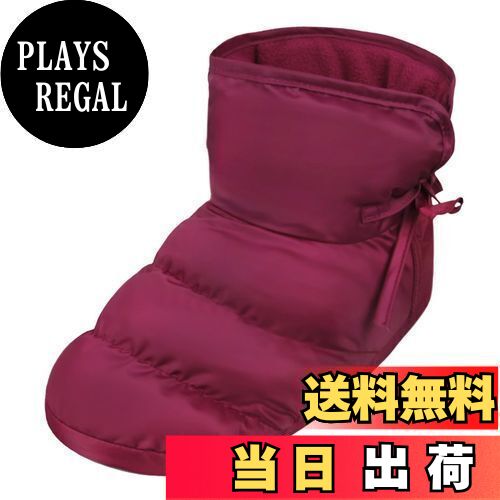 [LYING] ルームブーツ ダウン ルームシューズ スリッパ 室内履き 冬 レディース メンズ あったか ハウススリッパ 裏ボア すべり止め 足冷え対策 靴 カップル シューズ 軽量 防水 雪遊び 洗える ユニセックス 人気 ギフト 23-27.5cm