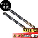 CoCud ツイストドリルビット 12mm最先端 チタン&ニトリド被覆 高速度鋼4341 ラウンドシャンク ステンレス鋼ドリルマシン用 2個入り