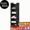 YOUDENOVA 吊り下げ収納 衣類ラック 収納 クローゼット 水洗い可能 防湿防カビ 折りたたみ (ブラック, 5段)
