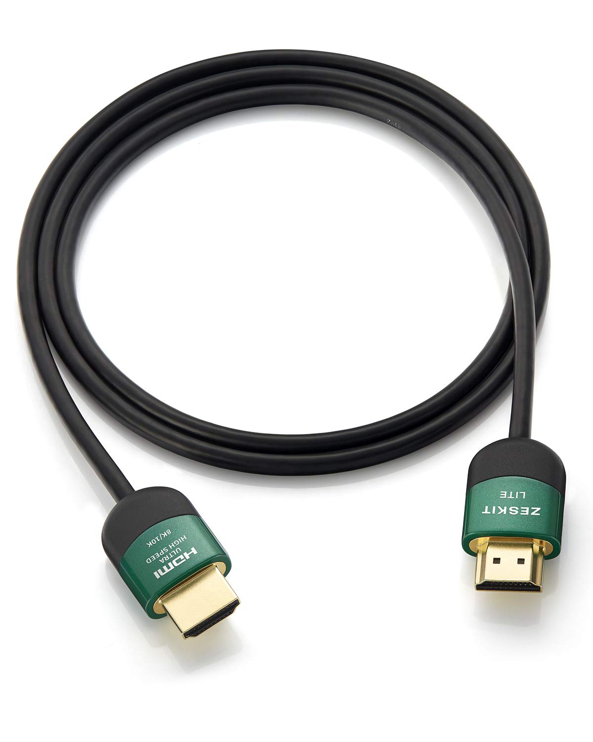 【送料無料】Zeskit Lite 2.1 8K HDMIケーブル ウルトラハイスピード 1m 極細【Ultra High Speed HDMI Cable認証品】4K120Hz 48Gbps 超高速 eARC Soundbar Ethernet Gaming 144Hz HDR VRR HDCP 2.2 2.3 Dolby Vision Atmos Apple TV Xbox SeriesX PS5対応