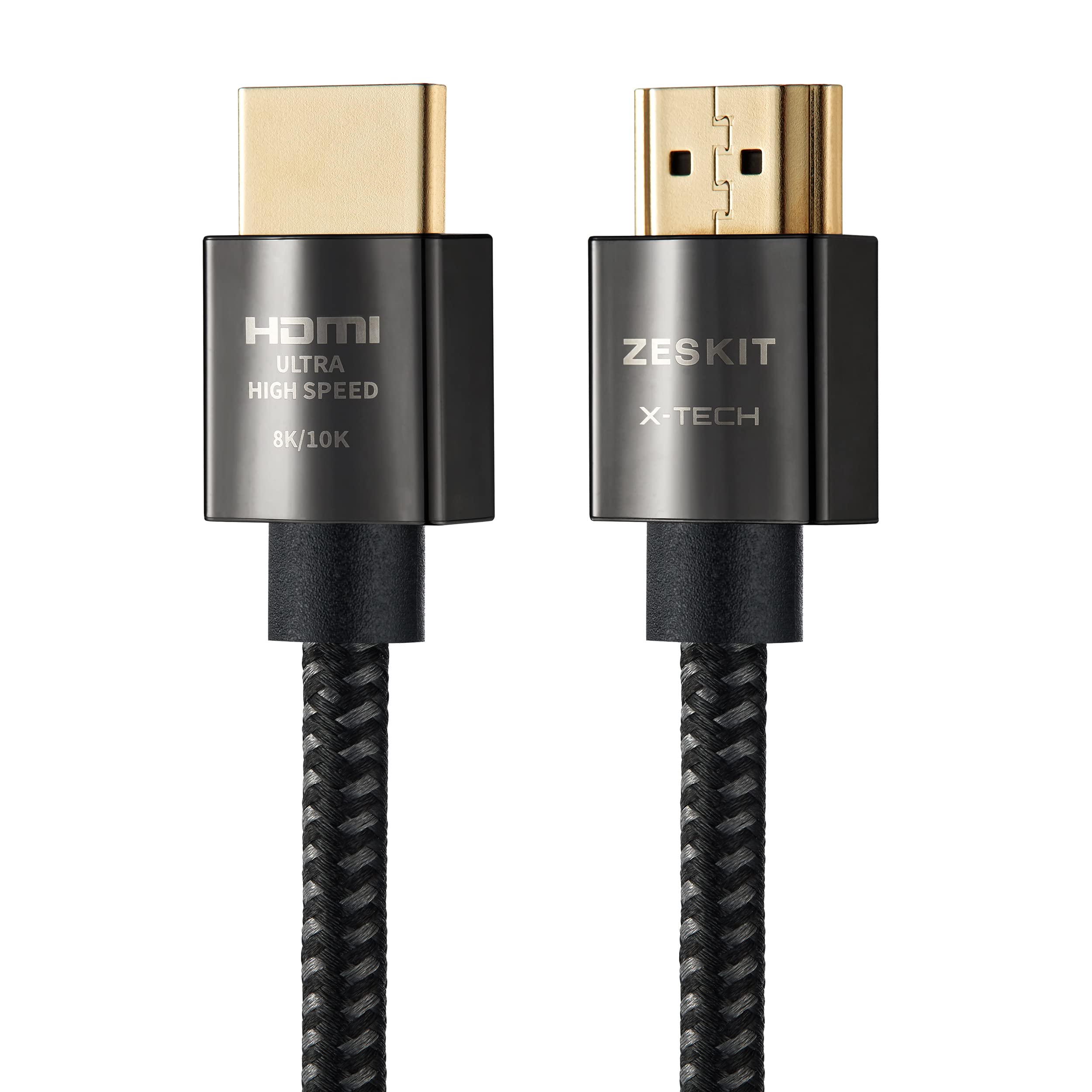【送料無料】Zeskit X-Tech 2.1 8K HDMIケーブル ウルトラハイスピード 0.5m極柔同軸【Ultra High Speed HDMI Cable認証品】4K120Hz 48Gbps超高速eARC Soundbar Ethernet Gaming 144Hz HDR VRR HDCP2.2 2.3 Dolby Vision Atmos Apple TV Xbox SeriesX PS5対応