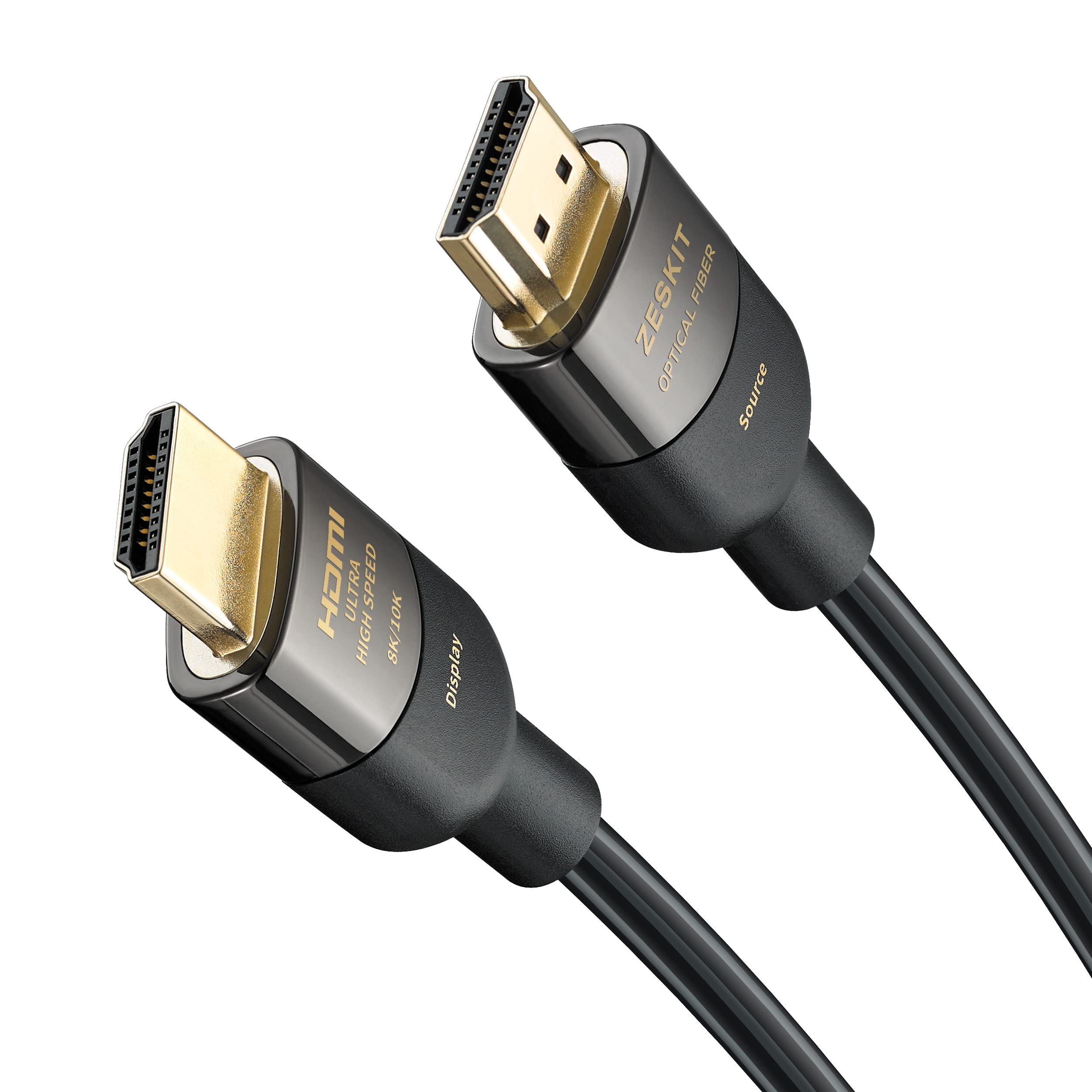 【送料無料】Zeskit 2.1 8K光ファイバー HDMIケーブル ウルトラハイスピード 20m【Ultra High Speed HDMI Cable認証品】4K120Hz 48Gbps 超高速 eARC Soundbar Ethernet Gaming 144Hz HDR VRR HDCP 2.2 2.3 Dolby Vision Atmos Apple TV Xbox SeriesX PS5対応