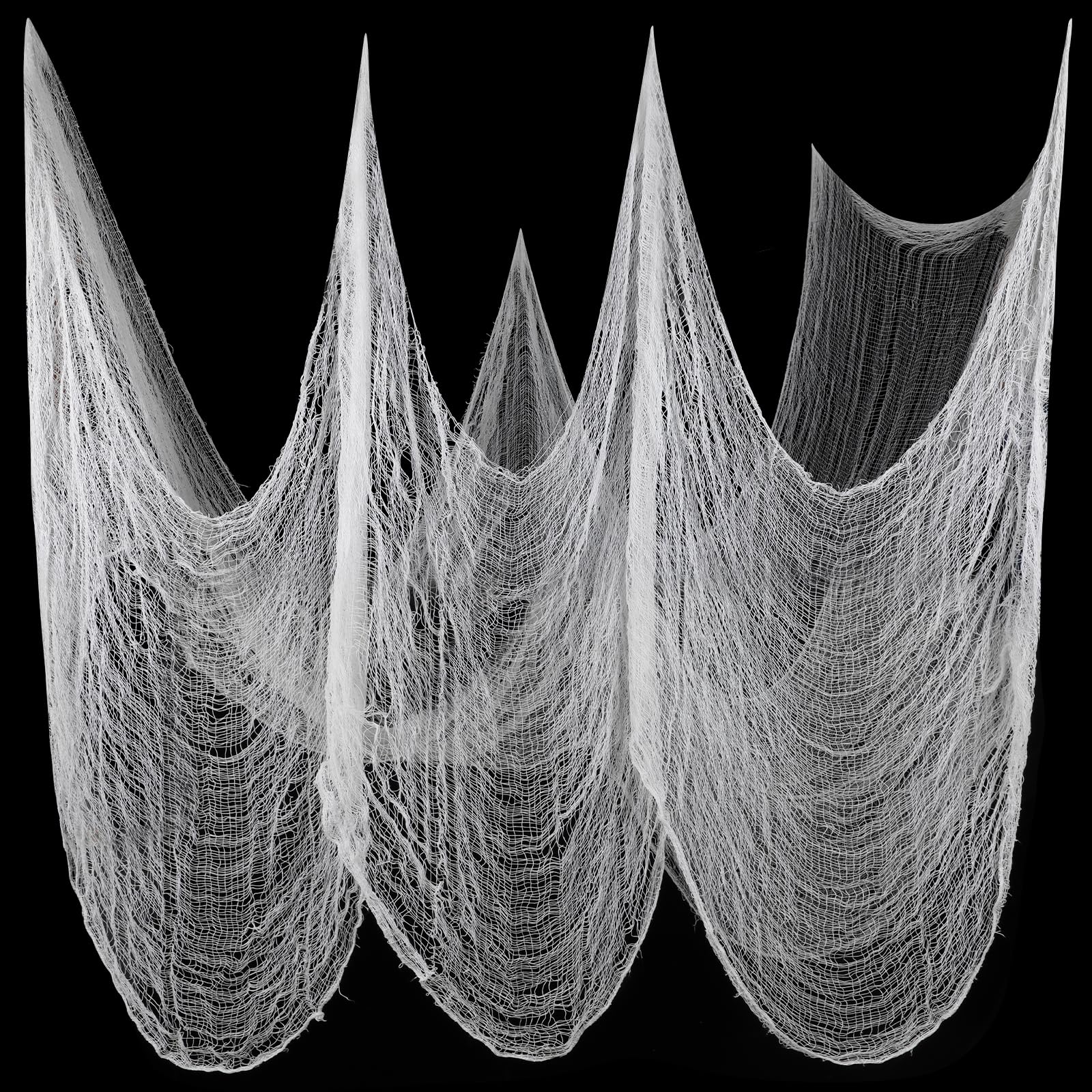 【送料無料】CCINEE ハロウィン グッズ 飾り お化け屋敷 ハンギング 800×76cm 幽霊 ゴースト 蜘蛛の巣 雰囲気満点 小道具 家庭用 お化け屋敷 装飾品 道具 ハロウィン パーティー (白 3枚)